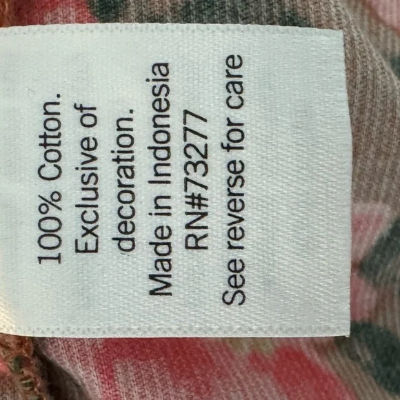 Sonoma Orange Floral Top 1x - Picture 7 of 7